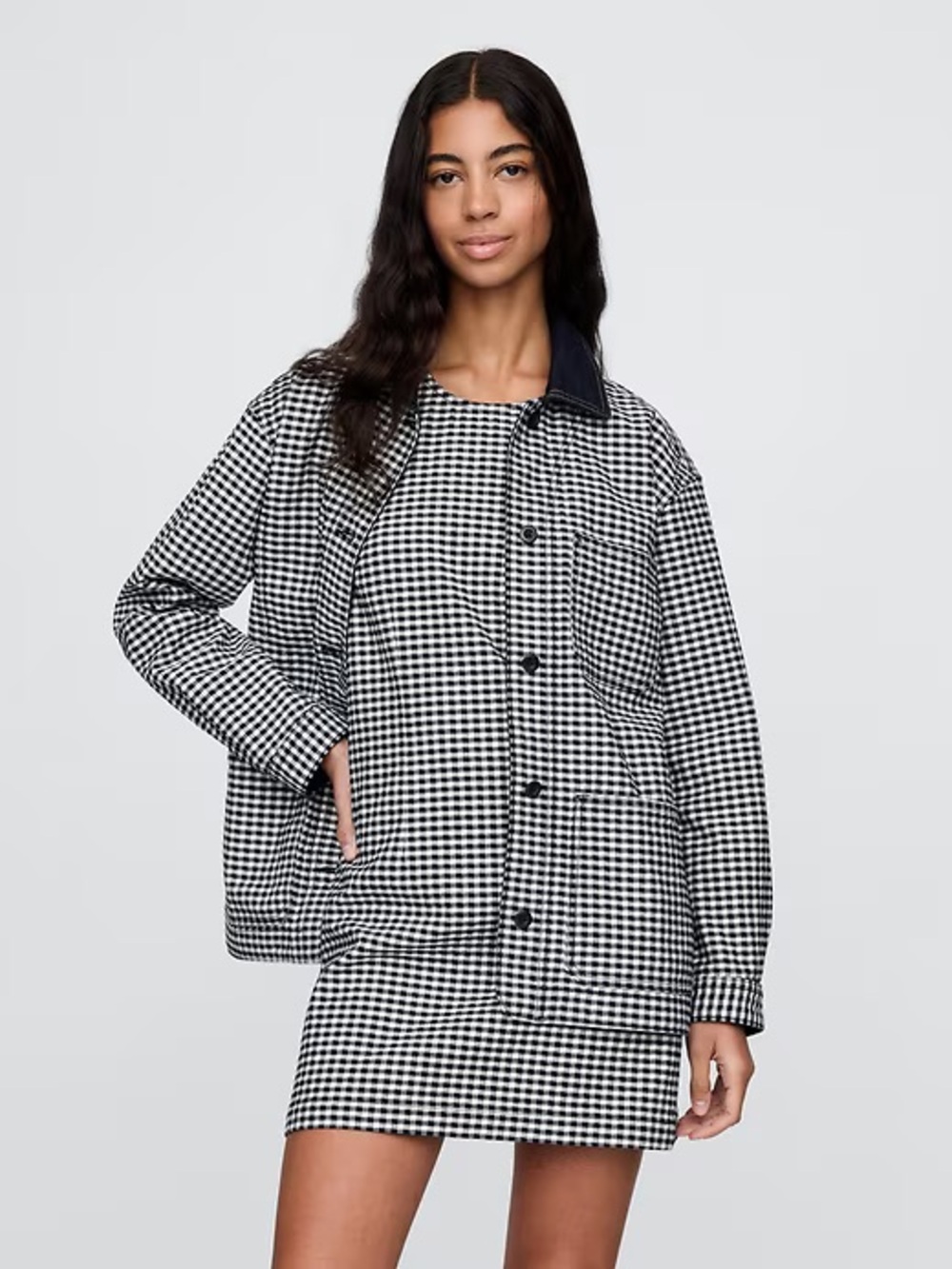 Gap × DÔEN Gingham Denim Jacket XS